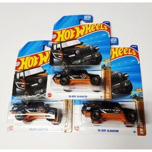 Lot Of 3 Hot Wheels 2020 Jeep Gladiator Pickup Truck Rubicon Sahara JT Rare